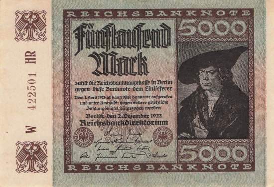 5000 Mark  ro.80a HR 1922